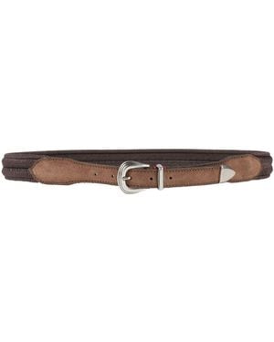 Eleventy Platinum Chocolate Belt Textile Fibres, Leather - White