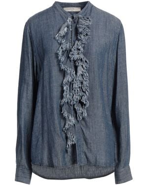 19.70 Nineteen Seventy Denim Shirt Lyocell, Linen - Blue