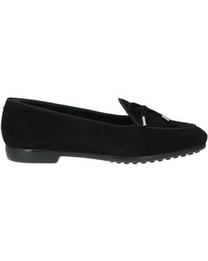 Tod's Loafers Leather, Textile Fibers - Black