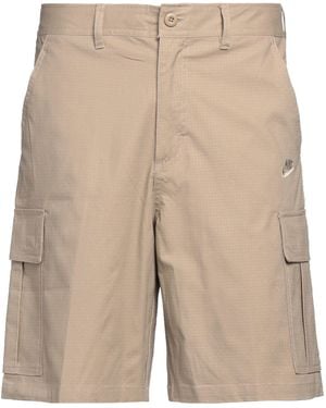 Nike Taupe Shorts & Bermuda Shorts Cotton, Elastane - Natural