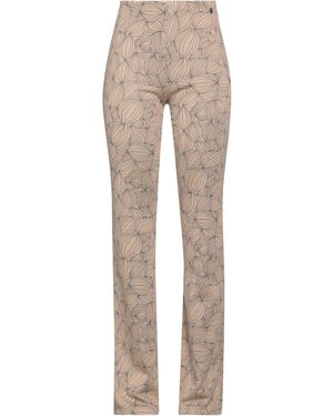 Kontatto Camel Pants Polyester, Viscose, Elastane - Natural