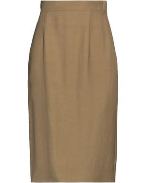 Alberta Ferretti Midi Skirt Viscose, Linen - Natural