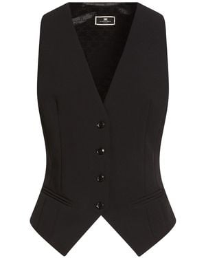 Elisabetta Franchi Tailored Vests - Black