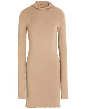 Fendi Mini Dress Wool, Silk, Polyamide, Elastane - Natural