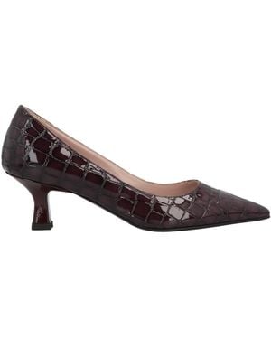Lella Baldi Plum Pumps Leather - Brown