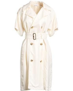 Burberry Ivory Overcoat & Trench Coat Viscose - White