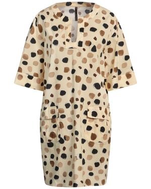 Manila Grace Mini Dress Cotton, Elastane - Natural