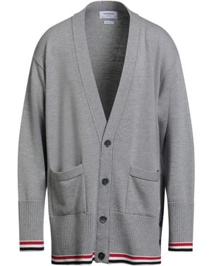 Thom Browne Cardigan Virgin Wool - Grey
