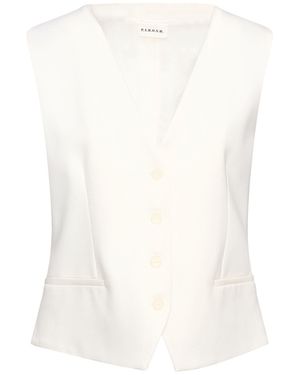 P.A.R.O.S.H. Ivory Tailored Vest Virgin Wool, Elastane - White