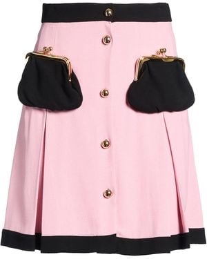 Moschino Mini Skirt Viscose, Virgin Wool - Pink