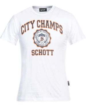 Schott NYC Débardeur Homme TSKEA3 - Col Rond Sans Manches Effet Flammé, Style Urbain Iconique