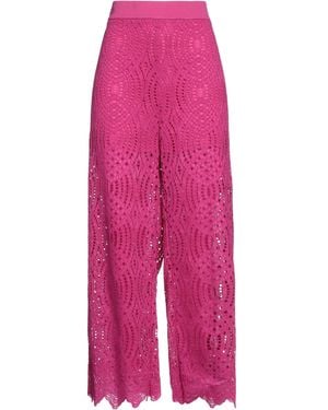 Clips More Fuchsia Pants Polyamide, Cotton, Viscose, Elastane - Pink