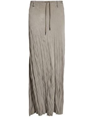 Masnada Taupe Maxi Skirt Polyester, Elastane - Grey