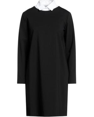 European Culture Mini Dress Cotton, Polyamide, Elastane - Black