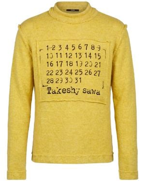 Takeshy Kurosawa Jumper Acrylic, Polyester, Nylon, Wool, Elastane - Yellow