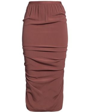 Rick Owens Midi Skirt Acetate, Silk - Red