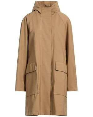 Eleventy Camel Overcoat & Trench Coat Polyester, Wool, Polyurethane, Elastane - Natural