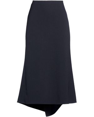 Victoria Beckham Midi Skirt Polyester, Virgin Wool, Elastane - Blue