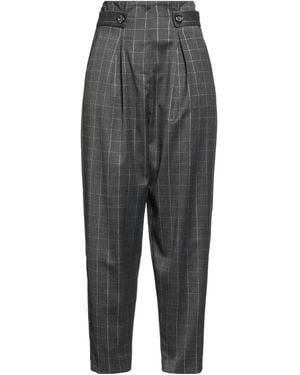 GAUDI Charcoal Pants Polyester, Viscose, Elastane, Metallic Fiber - Gray