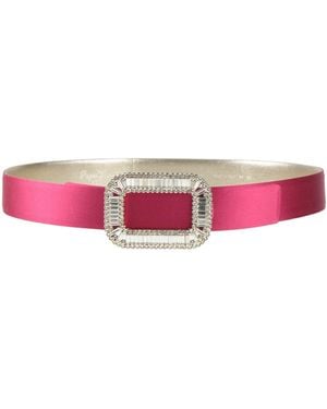 Roger Vivier Belt Leather, Textile Fibres - Pink