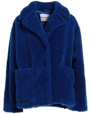 Stand Studio Shearling- & Kunstfell - Blau