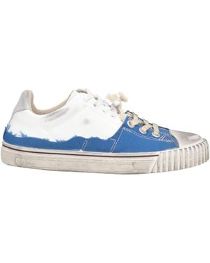Maison Margiela Trainers Leather, Textile Fibres - Blue