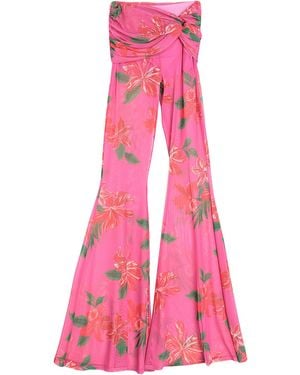 Pinko Fuchsia Pants Polyester, Elastane - Pink