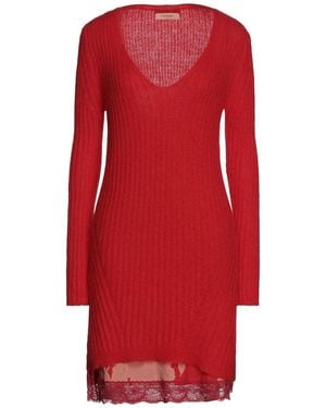 Twinset Mini Dress Polyamide, Mohair Wool, Wool - Red