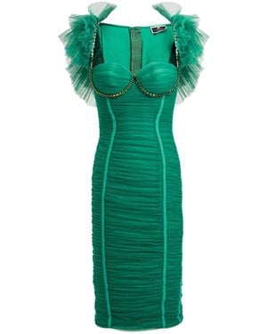 Elisabetta Franchi Robe midi - Vert