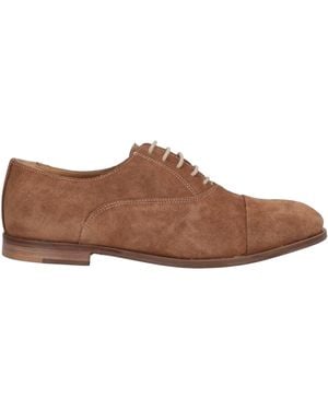 Baldinini Camel Lace-Up Shoes Leather - Brown
