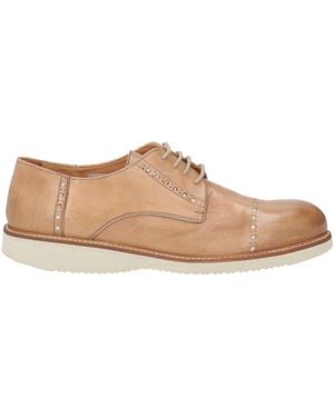 Exton Camel Lace-Up Shoes Leather - Brown