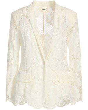 Suoli Ivory Blazer Polyamide, Cotton - White