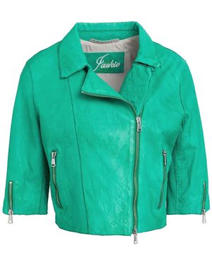 THE JACK AND JACKIE LEATHERS Emerald Jacket Leather - Green