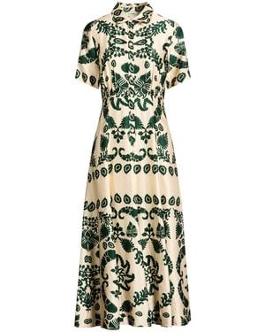 Sandro Midi Dress Viscose - Green