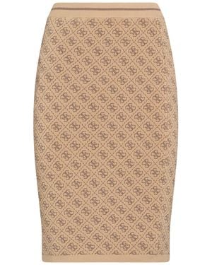 Guess Midi Skirt - Natural
