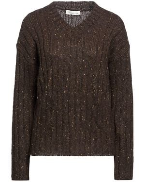 Manila Grace Dark Jumper Acrylic, Polyamide, Mohair Wool, Polyester - Brown