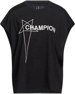 Rick Owens X Champion T-Shirt Cotton - Black