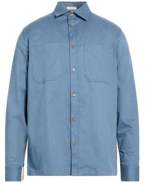 Ted Baker Slate Shirt Cotton, Elastane - Blue