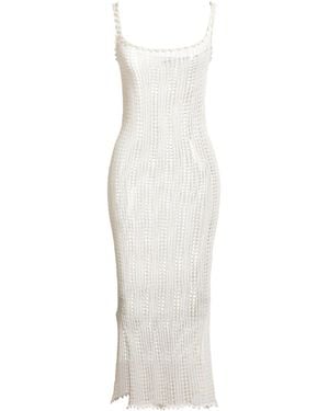 SOLOTRE Midi-Kleid - Weiß