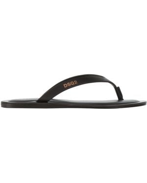 DSquared² Thong Sandal Leather - Black