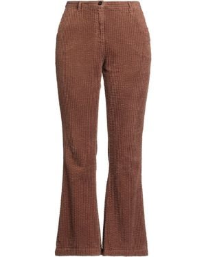 Massimo Alba Camel Pants Cotton - Brown