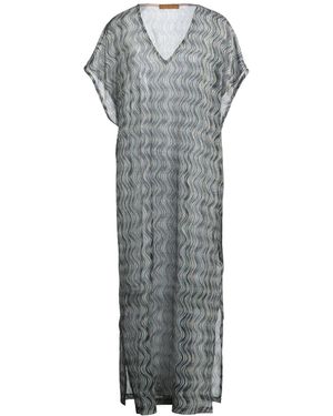 Siyu Maxi Dress Polyester, Metallic Fibre - Grey