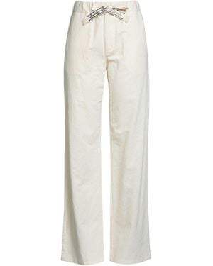 Alanui Ivory Pants Cotton, Paper Yarn, Linen, Viscose, Acrylic - White