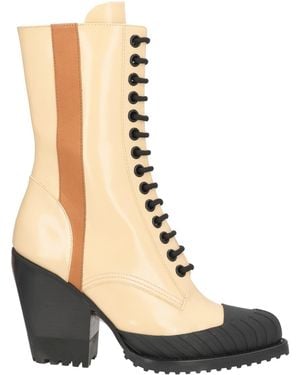 Chloé Cream Ankle Boots Leather - Black