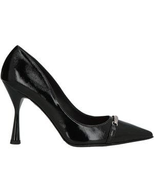 Bruglia Court Shoes Leather - Black