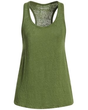 Majestic Filatures Military Tank Top Linen, Elastane - Green