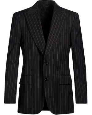 Tom Ford Blazer Wool, Superkid Mohair, Cupro - Black