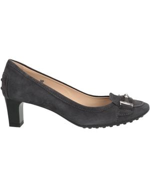 Tod's Charcoal Loafers Leather - Gray