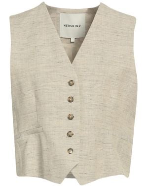 Herskind Tailored Vest Viscose, Linen - White
