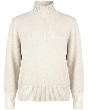 Gran Sasso Cream Turtleneck Cashmere - White